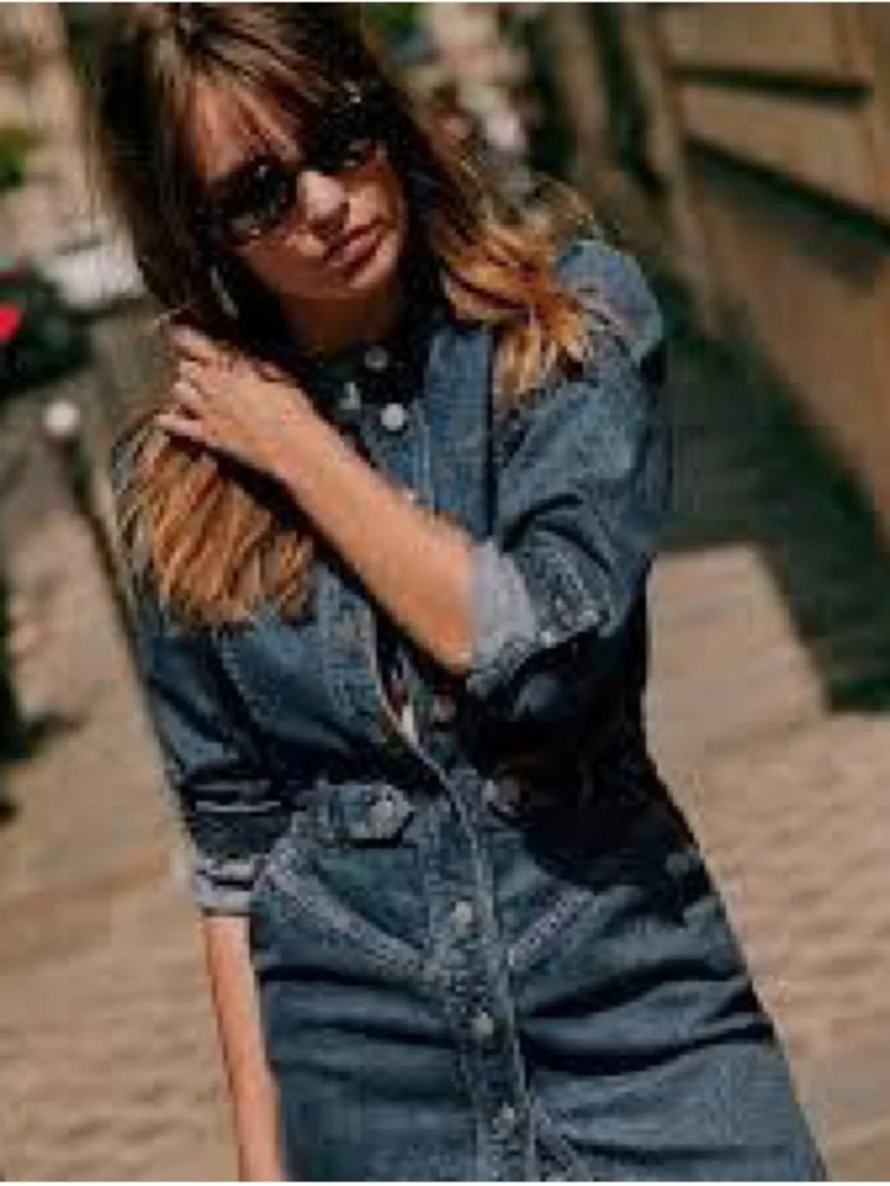 Sézane Blue Denim Shirt Dress NWT size 40 - Picture 2 of 7